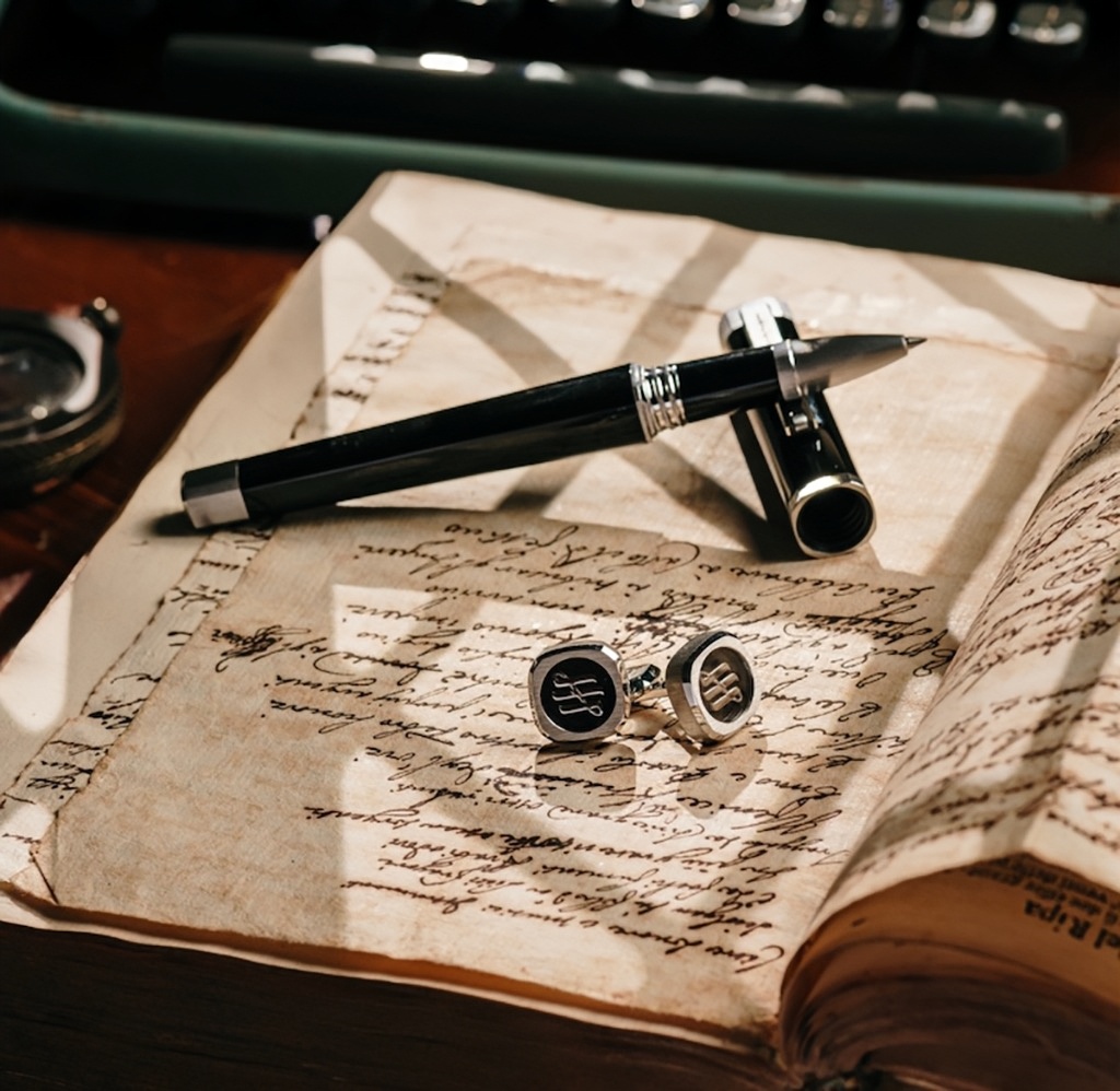 На фото: запонки Classico и ручка-роллер Quattro, все Montegrapp