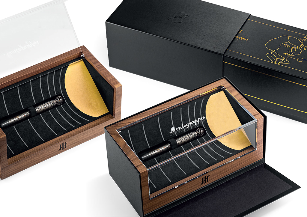 Шкатулка Montegrappa Nicolaus Copernicus Avanguardia из орехового дерева с акриловой крышкой