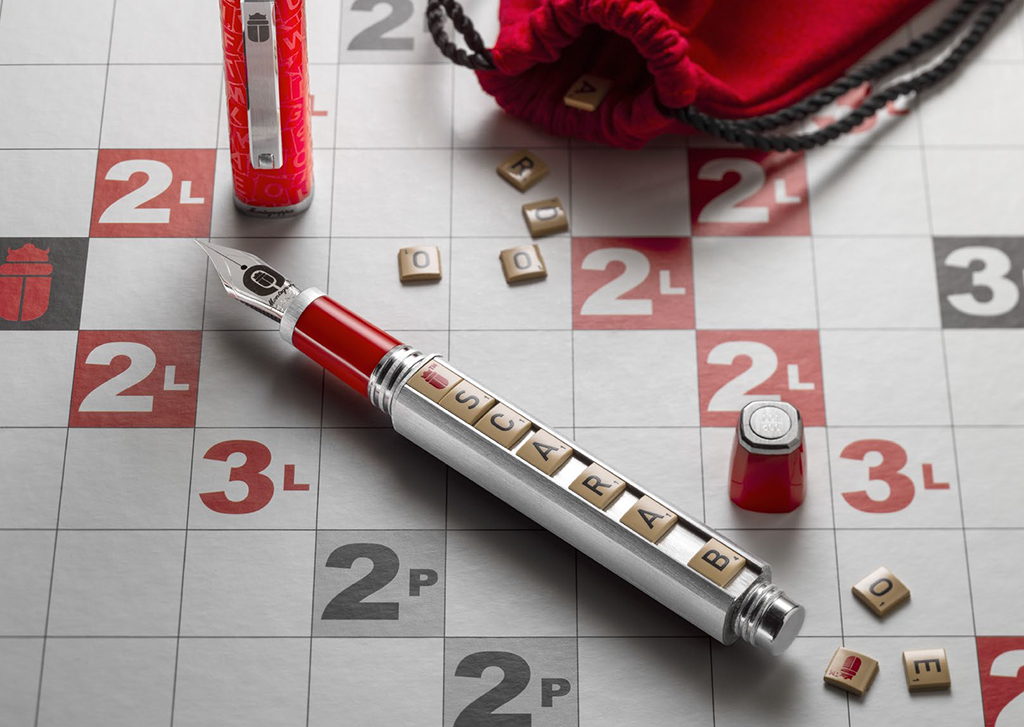 Перьевая ручка Montegrappa Scarabeo с матовым покрытием из палладия и красной смолы