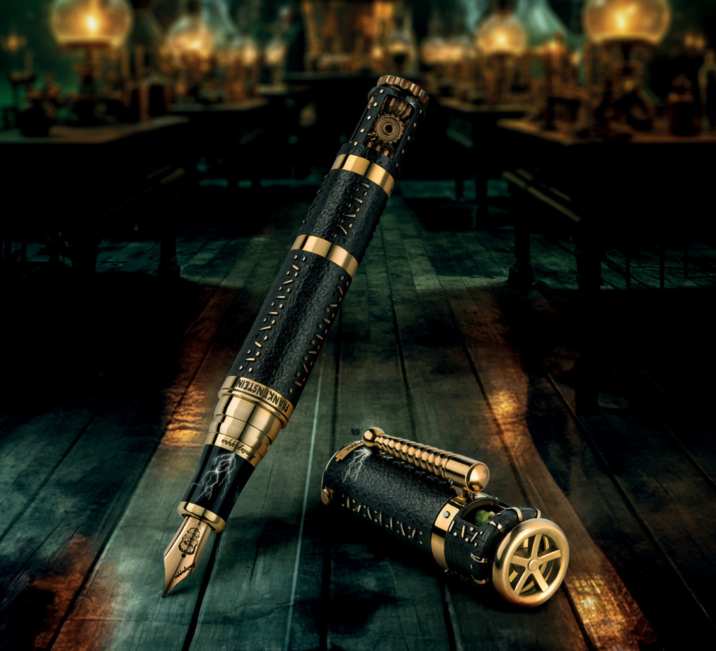 Перьевая ручка Montegrappa Frankenstein L.E. с отделкой латунью и смолой. Ограниченная серия: 230 шт.