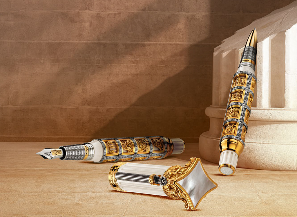 Корпус ручек украшен фантастическими эпизодами возвращения Одиссея домой