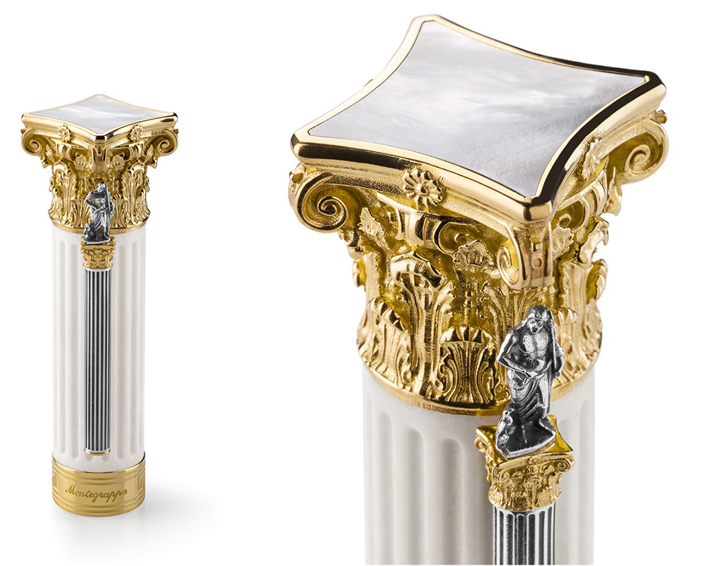 Колпачок ручки выполнен в стиле коринфской колонны